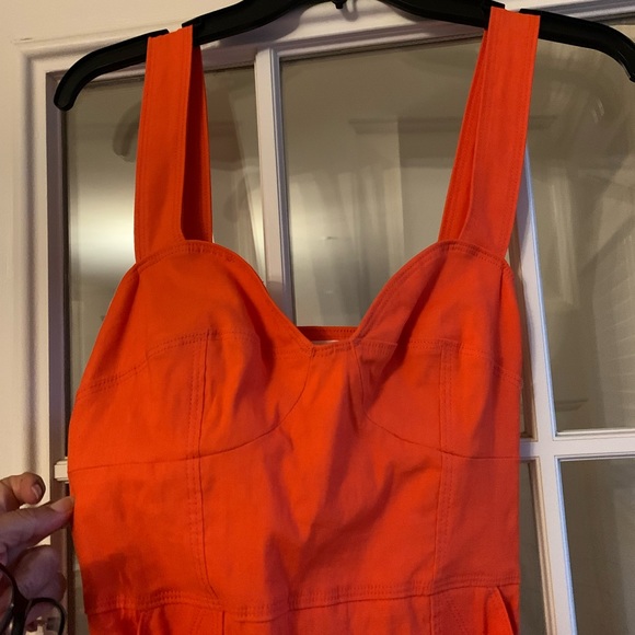 Orange A.L.C. Sabrina Linen Blend Bustier Midi Dress🧡 - Picture 12 of 13